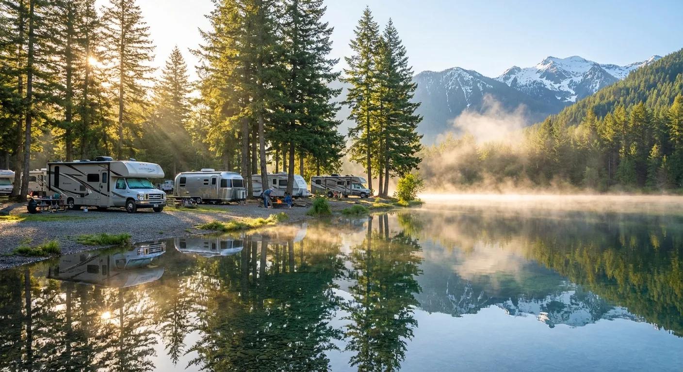 Scenic RV resort and campground with motorhome sites