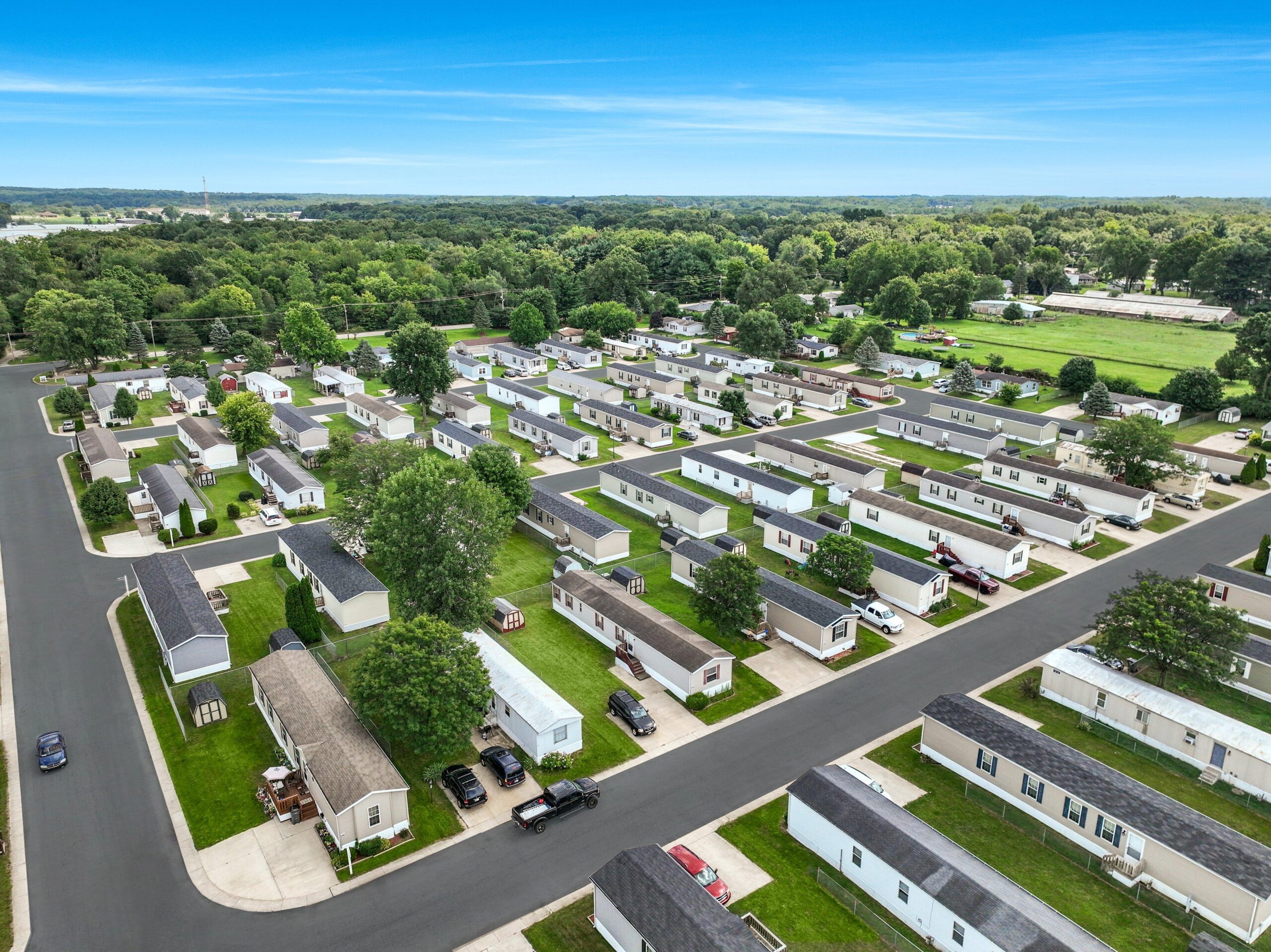 Manufactured housing community representing recurring site-rental income investment properties